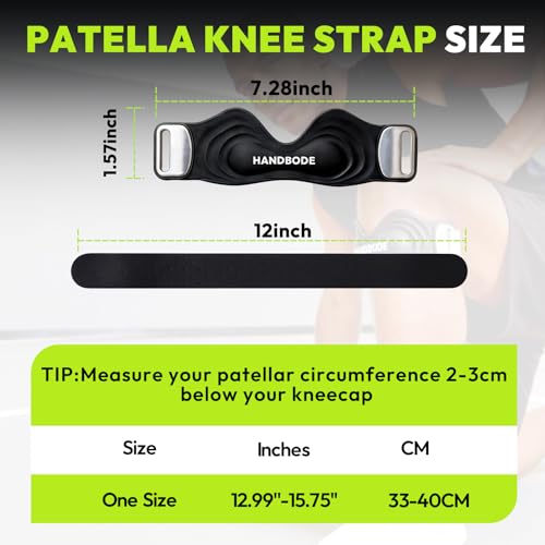 Faja de Soporte para Tendón Patelar HANDBODE, Rodillera de Silicona Ajustable para Hombres y Mujeres, Alivio de Dolor, 2 Piezas - imagen 5
