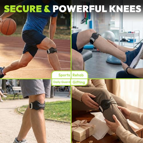 Faja de Soporte para Tendón Patelar HANDBODE, Rodillera de Silicona Ajustable para Hombres y Mujeres, Alivio de Dolor, 2 Piezas - imagen 7