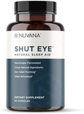 Suplemento Natural para Dormir Nuvana Shut Eye | 5mg de Melatonina | Relaja y Promueve Sueño Profundo con Raíz de Valeriana, Manzanilla y Magnesio | - imagen 1