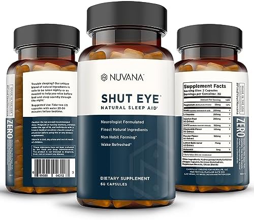 Suplemento Natural para Dormir Nuvana Shut Eye | 5mg de Melatonina | Relaja y Promueve Sueño Profundo con Raíz de Valeriana, Manzanilla y Magnesio | - imagen 5