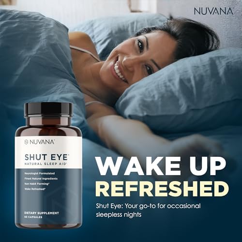 Suplemento Natural para Dormir Nuvana Shut Eye | 5mg de Melatonina | Relaja y Promueve Sueño Profundo con Raíz de Valeriana, Manzanilla y Magnesio | - imagen 6