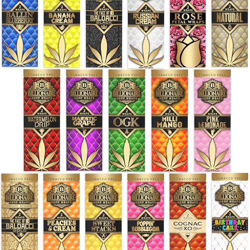 Billionaire Wraps - Paquete Variado de 30 Pouches! 2 Papeles de Enrollar Naturales por Paquete, 60 Hojas en Total. - imagen 2