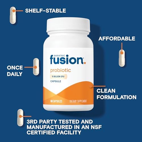 Cápsulas Probioticas Bariatric Fusion | Vitaminas Bariátricas Fáciles de Tragar | 10 Mil Millones CFU | Bacillus Coagulans | Apoyo Digestivo e - imagen 3