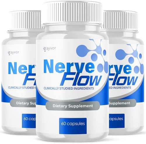 Paquete de 3 Cápsulas Nerve Flow, Suplemento Natural para Nervios, Máxima Potencia, Apoyo Ciático con Vitaminas Avanzadas para Hombres y Mujeres (180 - imagen 1