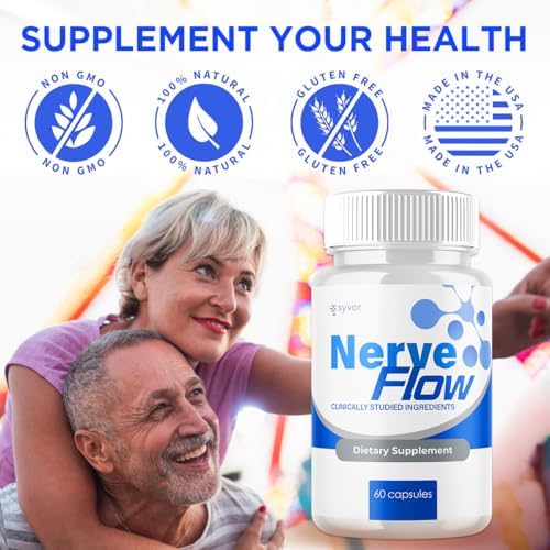 Paquete de 3 Cápsulas Nerve Flow, Suplemento Natural para Nervios, Máxima Potencia, Apoyo Ciático con Vitaminas Avanzadas para Hombres y Mujeres (180 - imagen 4