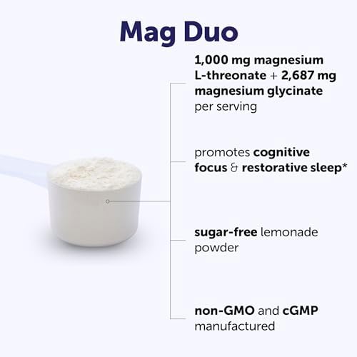 Micro Ingredients Mag Duo Magtein® Polvo de Magnesio L-Treonato y Glicinato – Apoyo para Sueño Reparador, Calma y Concentración – Fórmula Avanzada 2 - imagen 2