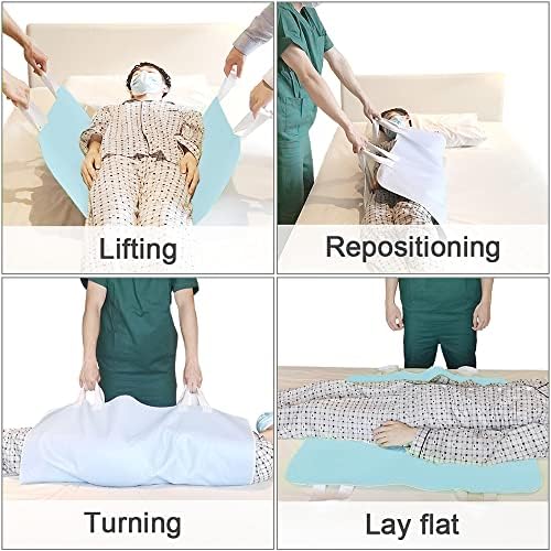 Paquete de 2 Almohadillas para Cama Incontinencia con Asas, Reutilizables y Lavables, Impermeables, 36” × 34”, Cuidado para Ancianos y Hospitales - imagen 2