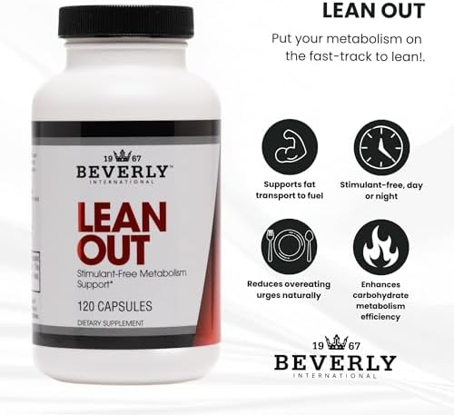 Beverly International Lean Out 120 cápsulas. Quemador de grasa sin estimulantes con soporte metabólico. Lipotrópicos: colina, carnitina, cromo. Ideal - imagen 4