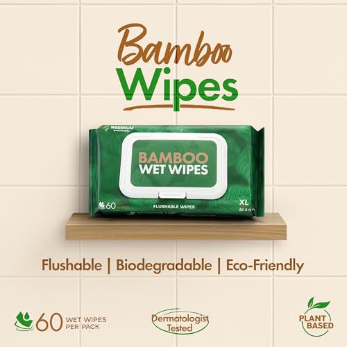Toallitas de Bambú Weemium – Paquete de 4 (240 Toallitas XL Desechables) – Orgánicas, Sin Árboles, Certificadas FSC y Seguras para Fosas Sépticas – - imagen 3
