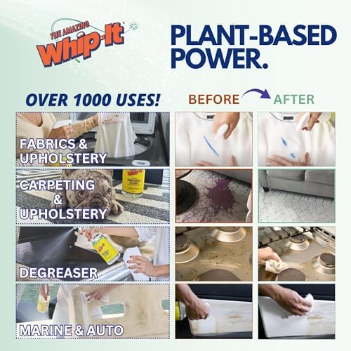 Limpiador Whip It, Removedor de Manchas Multiusos CONCENTRADO, Rinde 32 Botellas, Limpiador Enzimático a Base de Plantas, Ideal para Comida, Grasa, - imagen 2