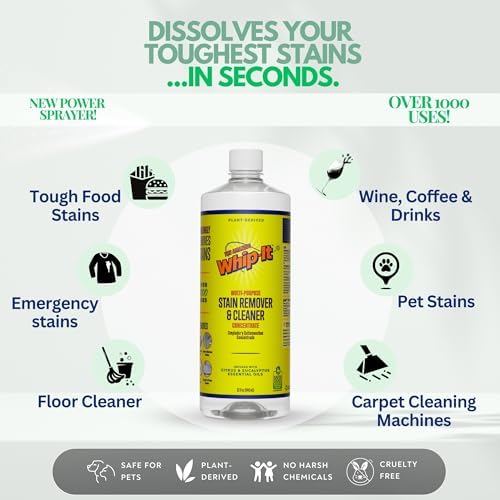 Limpiador Whip It, Removedor de Manchas Multiusos CONCENTRADO, Rinde 32 Botellas, Limpiador Enzimático a Base de Plantas, Ideal para Comida, Grasa, - imagen 8