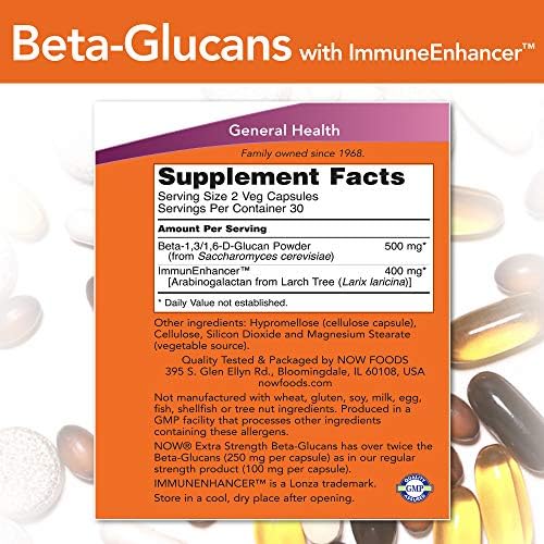 Beta-Glucanos con ImmunEnhancer™ 60 VegiCaps (Paquete de 2) - imagen 2