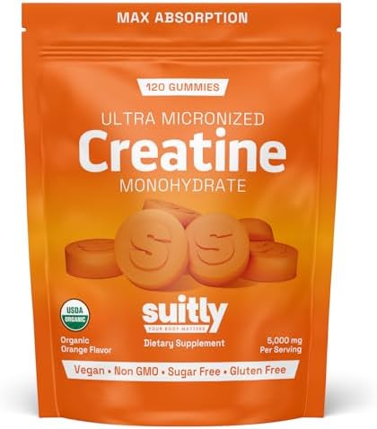 Gomitas de Creatina Suitly | 5g de Creatina Monohidratada Ultra-Micronizada | Ingredientes Orgánicos | Veganas, Sin Azúcar, No OGM y Sin Gluten | 120 - imagen 7