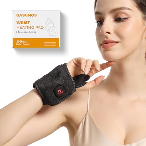 Funda Calentadora para Muñeca, Envoltura Térmica para Alivio del Dolor, Muñequera Caliente con Apagado Automático de 30 Min, Batería de 3000mAh, 3 - imagen 1