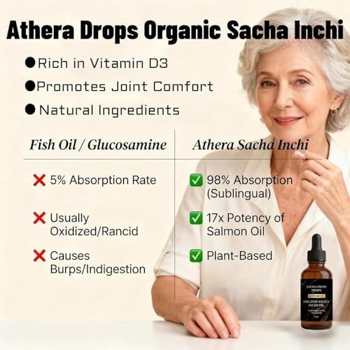 Athera Drops Sacha Inchi Orgánico, Aceite Athera Hidratante para Articulaciones en la Menopausia, Rico en Vitamina D3 (1) - imagen 3