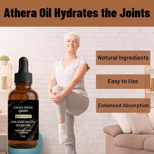 Athera Drops Sacha Inchi Orgánico, Aceite Athera Hidratante para Articulaciones en la Menopausia, Rico en Vitamina D3 (1) - imagen 4
