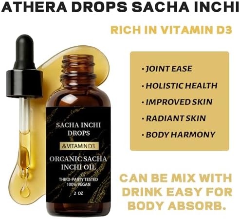 Athera Drops Sacha Inchi Orgánico, Aceite Athera Hidratante para Articulaciones en la Menopausia, Rico en Vitamina D3 (1) - imagen 5