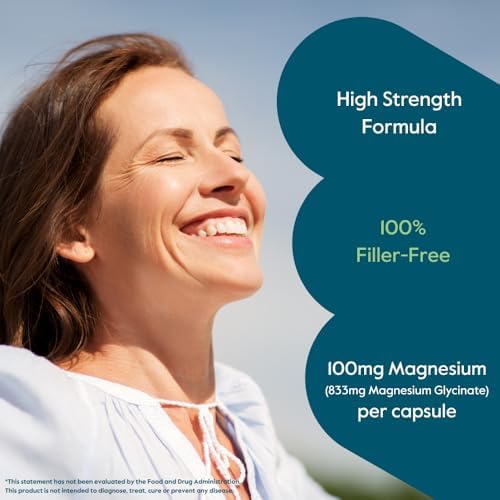 BESTVITE Magnesio Glicinato Sin Relleno - 400mg por Porción (240 Cápsulas Veganas) - Apoyo para Músculos, Relajación, Estrés y Sueño - Sin Estearatos - imagen 4