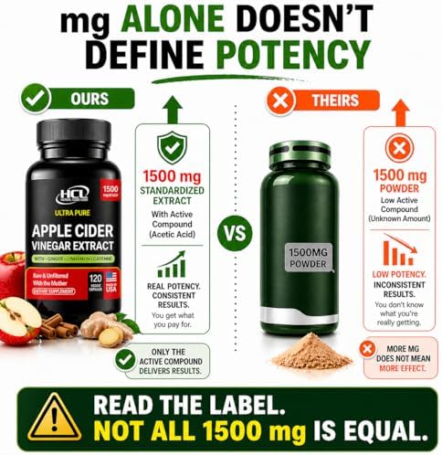 Cápsulas de Vinagre de Sidra de Manzana 1500 mg con la Madre - Suplemento Extra Fuerte con Jengibre, Cayena y Canela - Detox Natural y Digestión - imagen 8