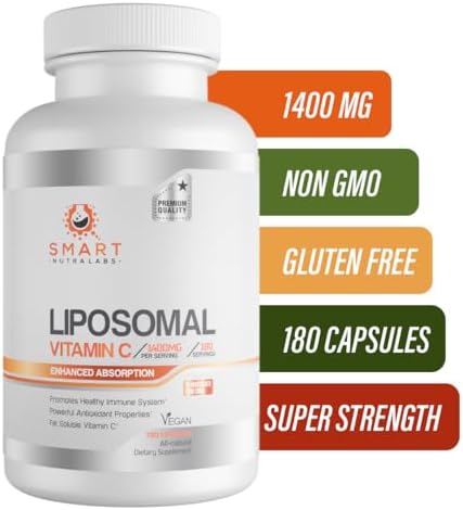 Vitamina C Liposomal 1400mg - 180 Cápsulas Veganas - Ingredientes Sin China, Alta Absorción y Soluble en Grasas - Apoya el Sistema Inmunológico y - imagen 6