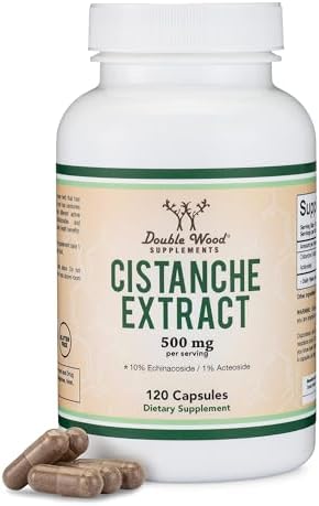 Extracto de Cistanche Tubulosa 500mg por Porción (120 Cápsulas) Suplemento de Testosterona para Hombres de Double Wood (Echinacosidos y Acteosidos - imagen 1