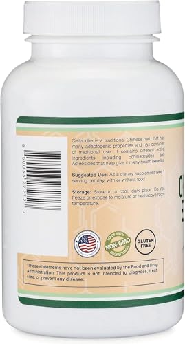 Extracto de Cistanche Tubulosa 500mg por Porción (120 Cápsulas) Suplemento de Testosterona para Hombres de Double Wood (Echinacosidos y Acteosidos - imagen 4