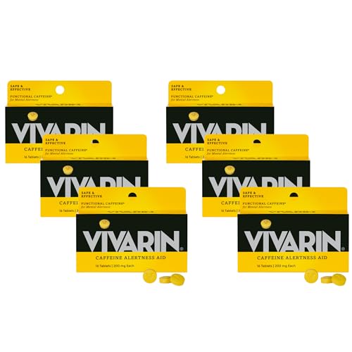 Píldoras de Cafeína Vivarin 200mg, Suplemento Energético Sin Azúcar ni Calorías, 16 Tabletas, Paquete de 6 - imagen 2