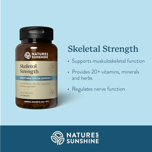 Nature's Sunshine Skeletal Strength, 150 Tabletas | Suplemento para la Salud Ósea con Calcio, Magnesio, Hierro, Manganeso y Vitaminas D, C, A y B - imagen 2
