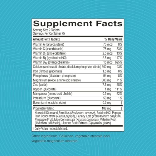 Nature's Sunshine Skeletal Strength, 150 Tabletas | Suplemento para la Salud Ósea con Calcio, Magnesio, Hierro, Manganeso y Vitaminas D, C, A y B - imagen 5