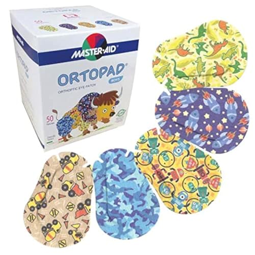 Parche para Ojos Ortopad® de Bambú para Niños, 50 Piezas (Tamaño Mediano, 2-4 años) Paquete de Camuflaje Azul - imagen 3