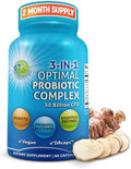 Probióticos con Enzimas Digestivas y Prebiótico para Hombres y Mujeres - Complejo Vegano 3 en 1 para la Salud Digestiva - Cápsulas de Liberación - imagen 1