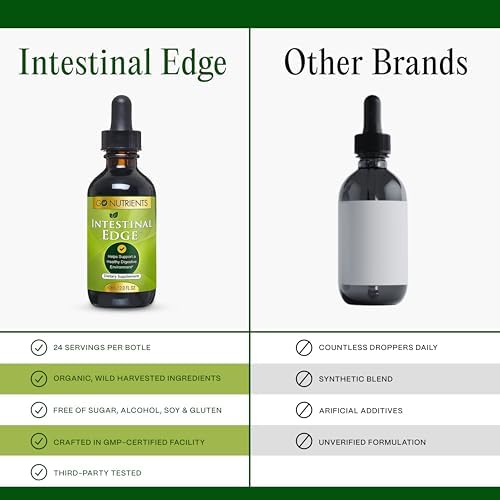 Go Nutrients Intestinal Edge – Limpieza Intestinal con Ajenjo, Nogal Negro y Clavo – Detox Líquido Orgánico para Mujeres, Hombres, Niños y Adultos – - imagen 5