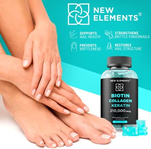 Gomitas de Biotina con Queratina y Péptidos de Colágeno - Suplemento Avanzado para el Crecimiento del Cabello para Hombres y Mujeres - Vitaminas para - imagen 7