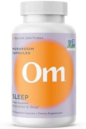 Cápsulas de Hongos OM Superfood para Dormir, Suplemento de 90 Cápsulas, Reishi, GABA, L-Teanina, Melatonina para Mejorar el Sueño y Descanso - imagen 1