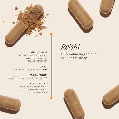 Cápsulas de Hongos OM Superfood para Dormir, Suplemento de 90 Cápsulas, Reishi, GABA, L-Teanina, Melatonina para Mejorar el Sueño y Descanso - imagen 5