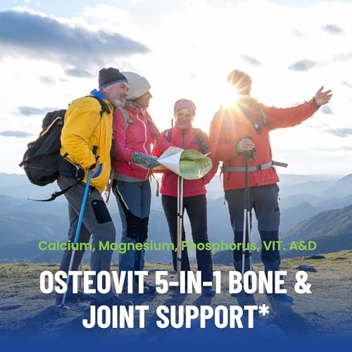 OsteoVit Suplemento de Calcio 5 en 1 - 120 tabletas con Magnesio, Fósforo, Vitamina D3 y A | Fortalece Huesos y Flexibilidad, Libre de Gluten y No GMO - imagen 2
