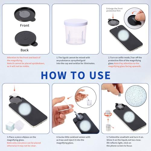 Lupa para Espermatozoides, Ideal para Observación de Semen, Pruebas de Fertilidad Masculina, Uso Repetido 100 Veces, Resultados Rápidos - imagen 4