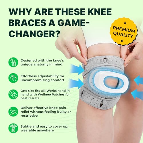 Faja para Rodilla Wellnee con Almohadillas de Silicón - Manga de Compresión para Hombres y Mujeres - Soporte Articular que Masajea y Mejora la - imagen 4