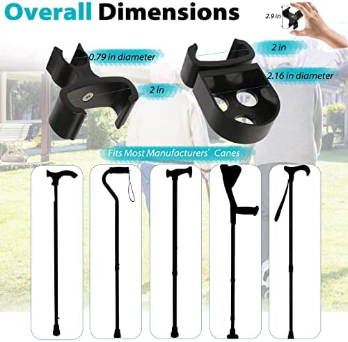 Soporte para Bastón para Andadores Nitro con Marco Plano, Soporte Ajustable para Muletas, Sillas de Ruedas y Scooters de Rodilla, Color Negro - imagen 5
