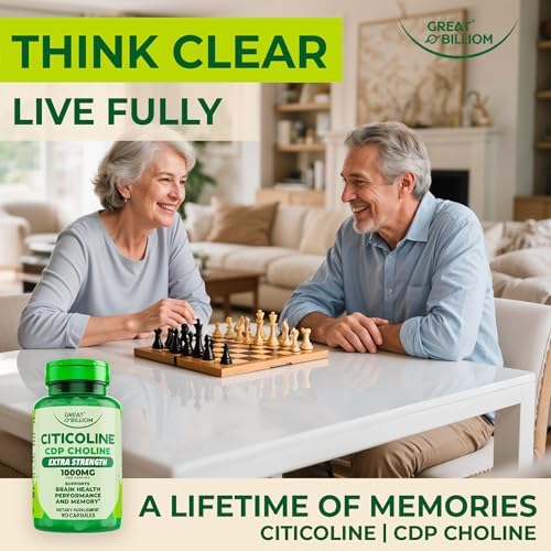 Great Billiom Citicolina CDP Colina 1000mg - Suplemento Extra Fuerte para la Memoria y Concentración, 90 Cápsulas Vegetarianas Sin OGM - imagen 7