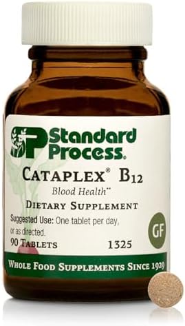 Suplemento de Vitamina B12 Cataplex B12 de Standard Process - Apoyo a la Salud Sanguínea y Función Nerviosa - 90 Tabletas Sin Gluten, Sin Lácteo y - imagen 1