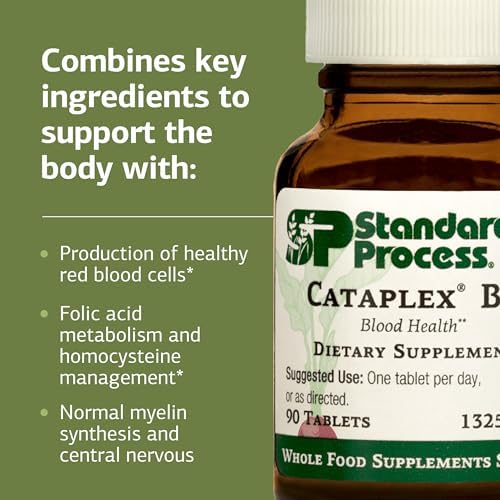 Suplemento de Vitamina B12 Cataplex B12 de Standard Process - Apoyo a la Salud Sanguínea y Función Nerviosa - 90 Tabletas Sin Gluten, Sin Lácteo y - imagen 4