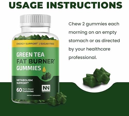 Gomitas de Té Verde para Quemar Grasa | Aumento del Metabolismo y Supresor del Apetito con Granos de Café Verde y Garcinia Cambogia | Píldoras para - imagen 6