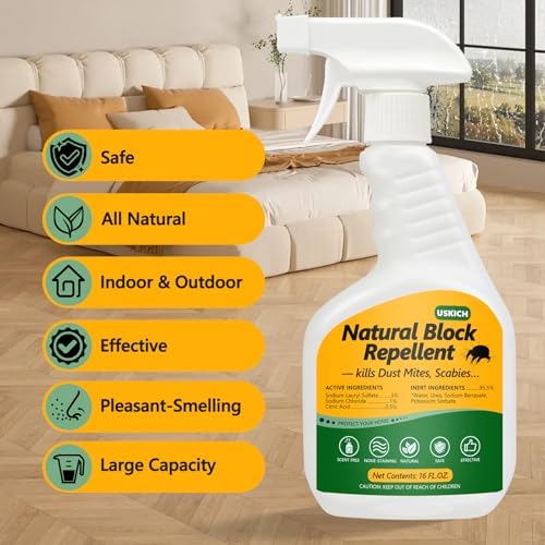 Paquete de 2 Sprays Ant ácaros, 32 oz - Spray para el Hogar que Elimina Ácaros, Arañas, Ratones y Más, Seguro para Familias y Mascotas - imagen 3