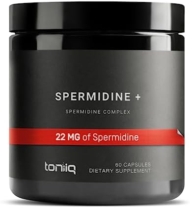 Suplemento de Spermidina Ultra Concentrado Toniiq 22mg - Extracto de Germen de Arroz y Complejo Trihidrocloruro - 60 Cápsulas Vegetarianas - 30 - imagen 1