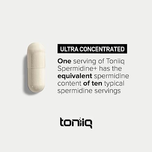 Suplemento de Spermidina Ultra Concentrado Toniiq 22mg - Extracto de Germen de Arroz y Complejo Trihidrocloruro - 60 Cápsulas Vegetarianas - 30 - imagen 4