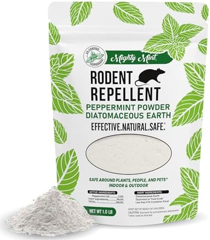 Repelente de Roedores Mighty Mint, Polvo de Tierra de Diatomeas con Menta, Control de Plagas, 1 lb - imagen 1