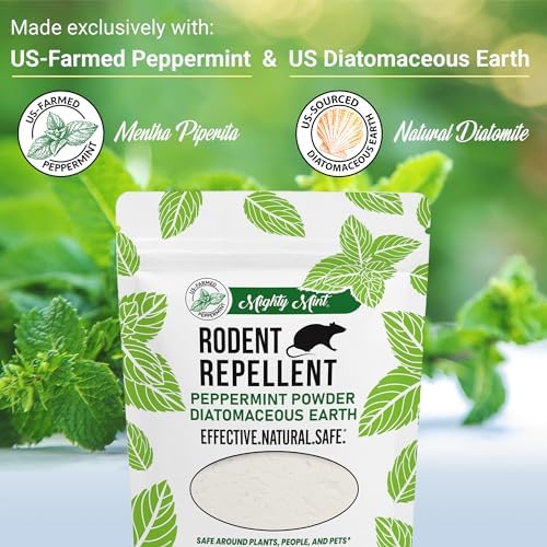 Repelente de Roedores Mighty Mint, Polvo de Tierra de Diatomeas con Menta, Control de Plagas, 1 lb - imagen 4