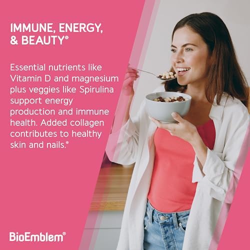 Multivitamínico BioEmblem para Mujeres - Completo para Inmunidad, Energía, Cabello y Piel con Vitaminas A, B12, B6, D3, Biotina, Hierro, Magnesio, - imagen 3