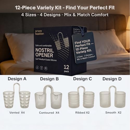 Dilatadores Nasales Snore Bastion para Dormir - 12 Conos Nasales para Respirar - Abre-Narices y Válvulas de Silicona Suave para Noches Tranquilas y - imagen 5